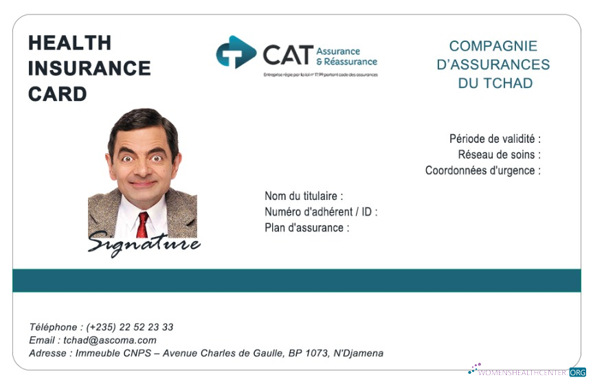 Download Chad health insurance card Photoshop template